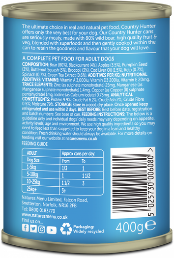 80% Wild Boar with Superfoods Can image number 1