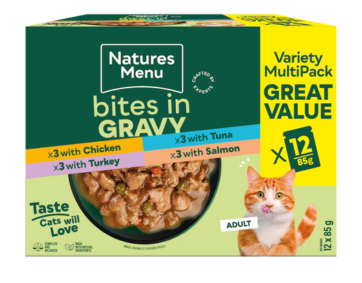 Meat Bites in Gravy Selection 12 Pouch Multipack